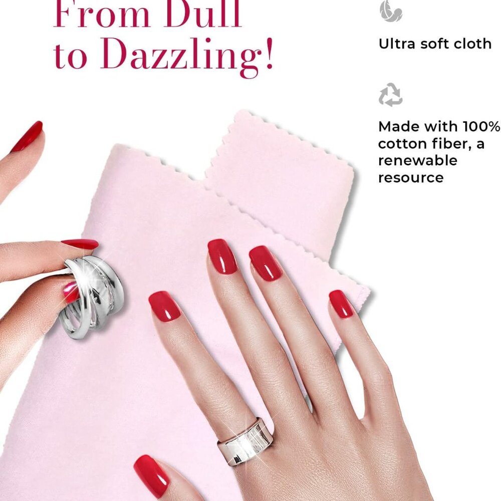 Premium Edition Extra Large Polishing Cloth for Silver Jewelry - Ultrasoft Fabri - Picture 4 of 8